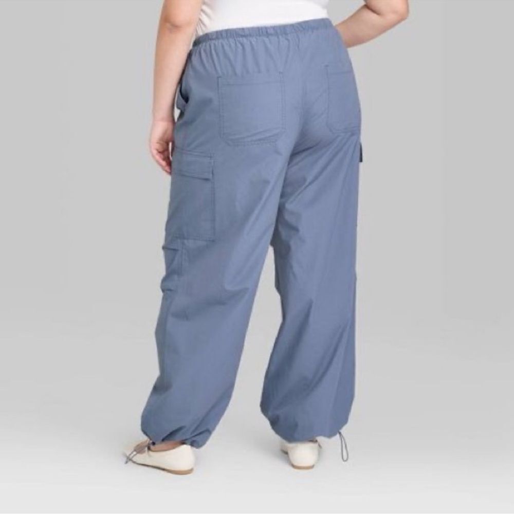 NWT Women's Mid-Rise Wide Leg Parachute Pants by Wild Fable Size L - Picture 4 of 4
